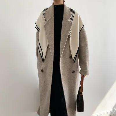 Atmospheric Long Double-sided Wool Coat