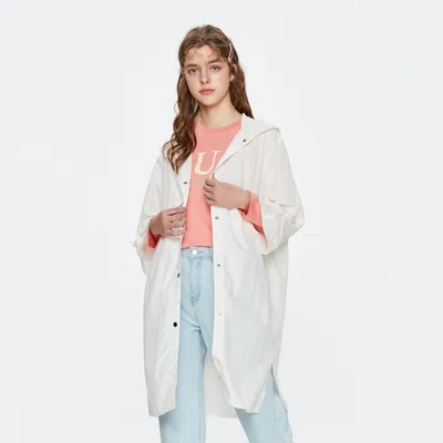Abstract printed hooded girl jacket