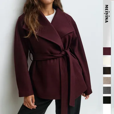 Autumn And Winter High-grade Mid-length Thick Woolen Coat