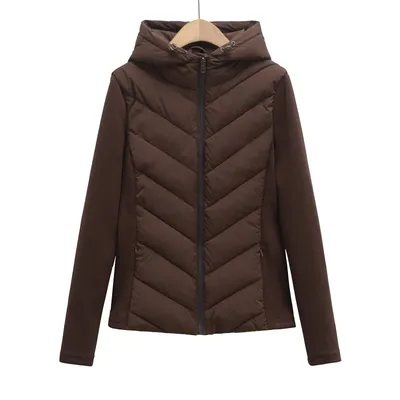 Autumn And Winter New Slim Fit Slimming Hooded Cotton Coat Jacket