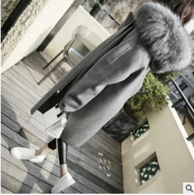 Autumn And Winter  Fat Plus Size Women's Mid-length Woolen Coat