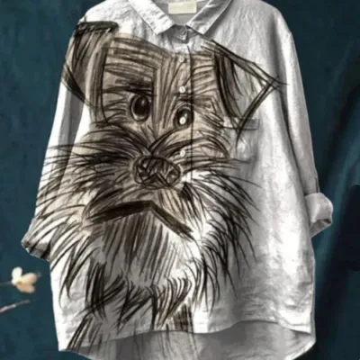 Animal 3D Printed Long Sleeve Shirt