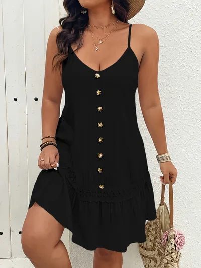 2026 New V-neck Sleeveless Holiday Casual Dress