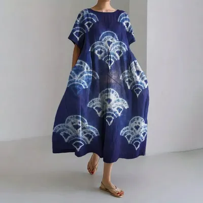 3D Cotton Imitation Craft Casual And Fashionable Women's Dress