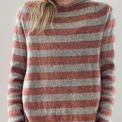 3D Digital Printed Women's Round Neck Sweater Made Of Coarse Needle Fabric