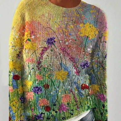 3D Printed Women's Sweater Pattern Pullover Sweater Casual