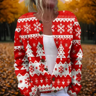 3D Digital Pattern Printed Cardigan Jacket