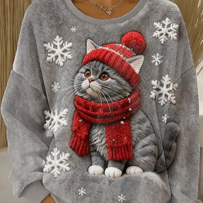 3D Digital Print Atmosphere-Boosting Flannel Hoodie
