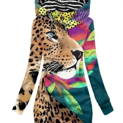 3D Digital Printing Casual Long Sweater