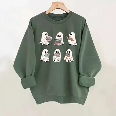 3D Digital Printed Round Neck Drop-shoulder Sleeve Sweatshirt